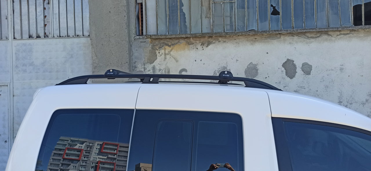 For Volkswagen Caddy III Roof Side Rails, Plus Black 2003-2019 For Volkswagen Caddy III Roof Side Rails, Plus Black 2003-2019